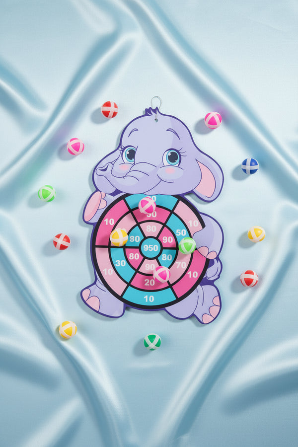 Monito Max™ y Eli la Elefanta™ | Juego de Diana Infantil con Pelotas de Velcro