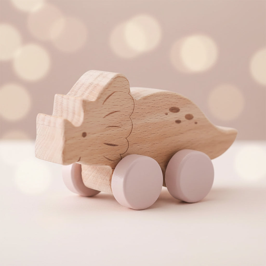 DinoRueda™ | Coche Montessori de Madera con Dinosaurio -
