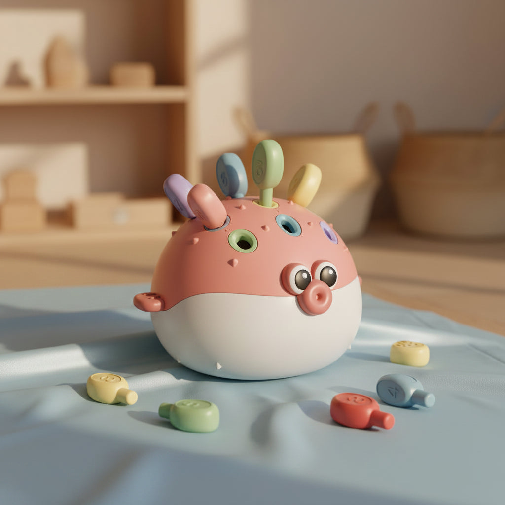 Pufi el Pez™ | Puzzle Montessori de Madera con Números