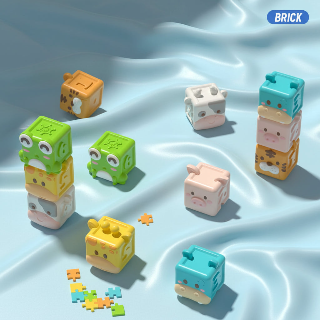 CubiZoo™ | Cubos Sensoriales Apilables para Bebés