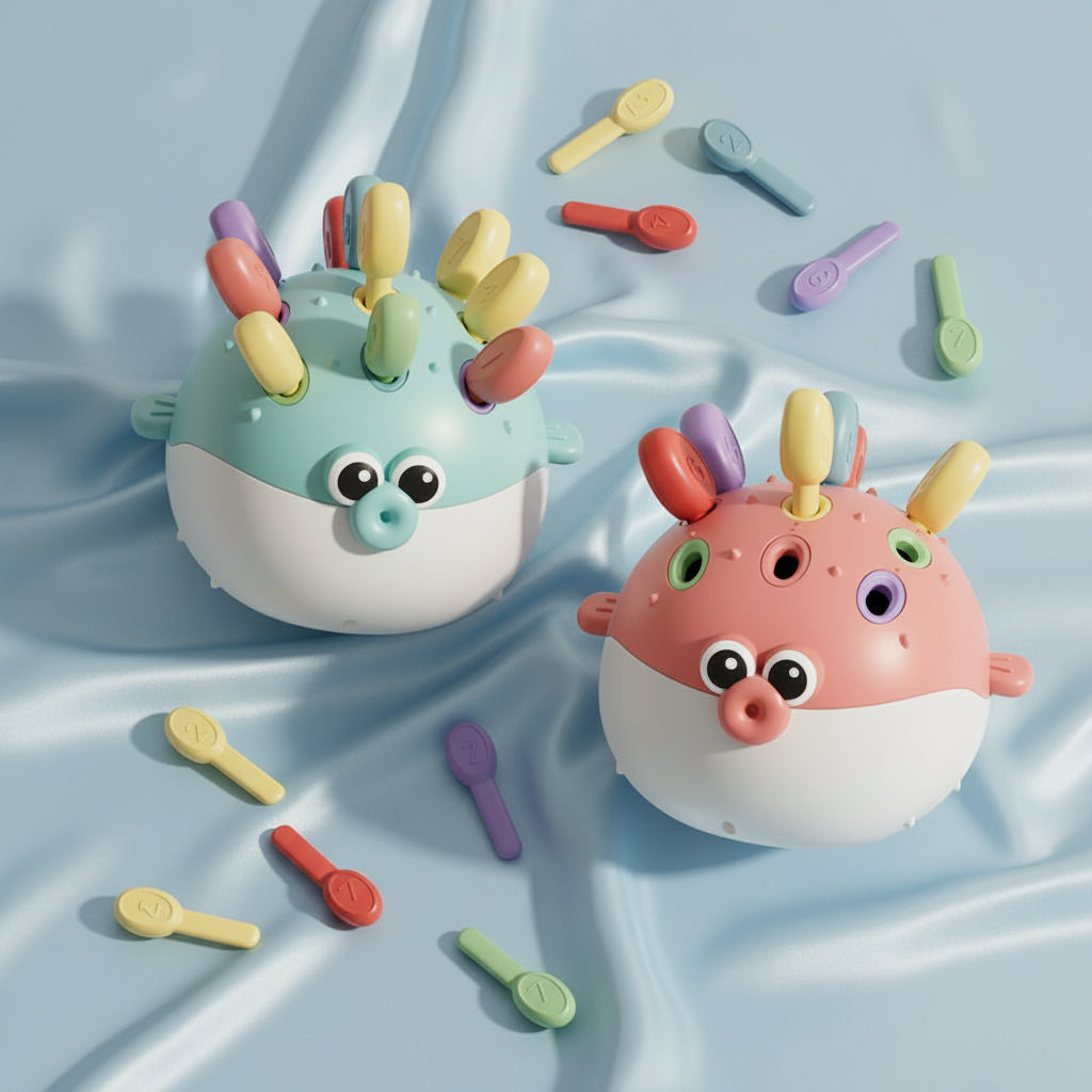 Pufi el Pez™ | Puzzle Montessori de Madera con Números