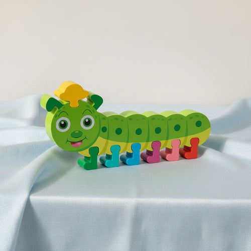 Lola la Oruga™ | Juego Montessori de Colores en Madera
