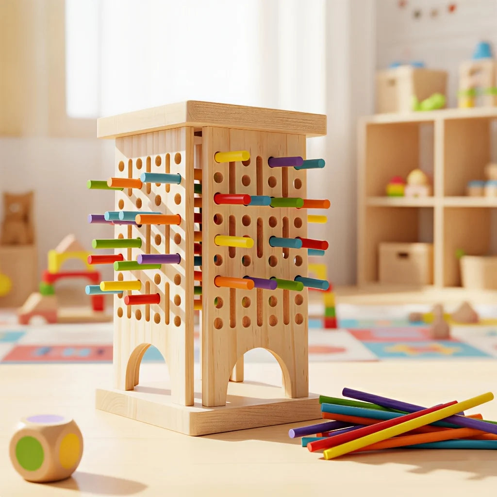 NicoNúmeros™ | Juego Montessori de Madera para Aprender a Contar
