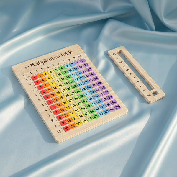 Mateo Multiplica™ | Tabla de Multiplicar Montessori de Madera