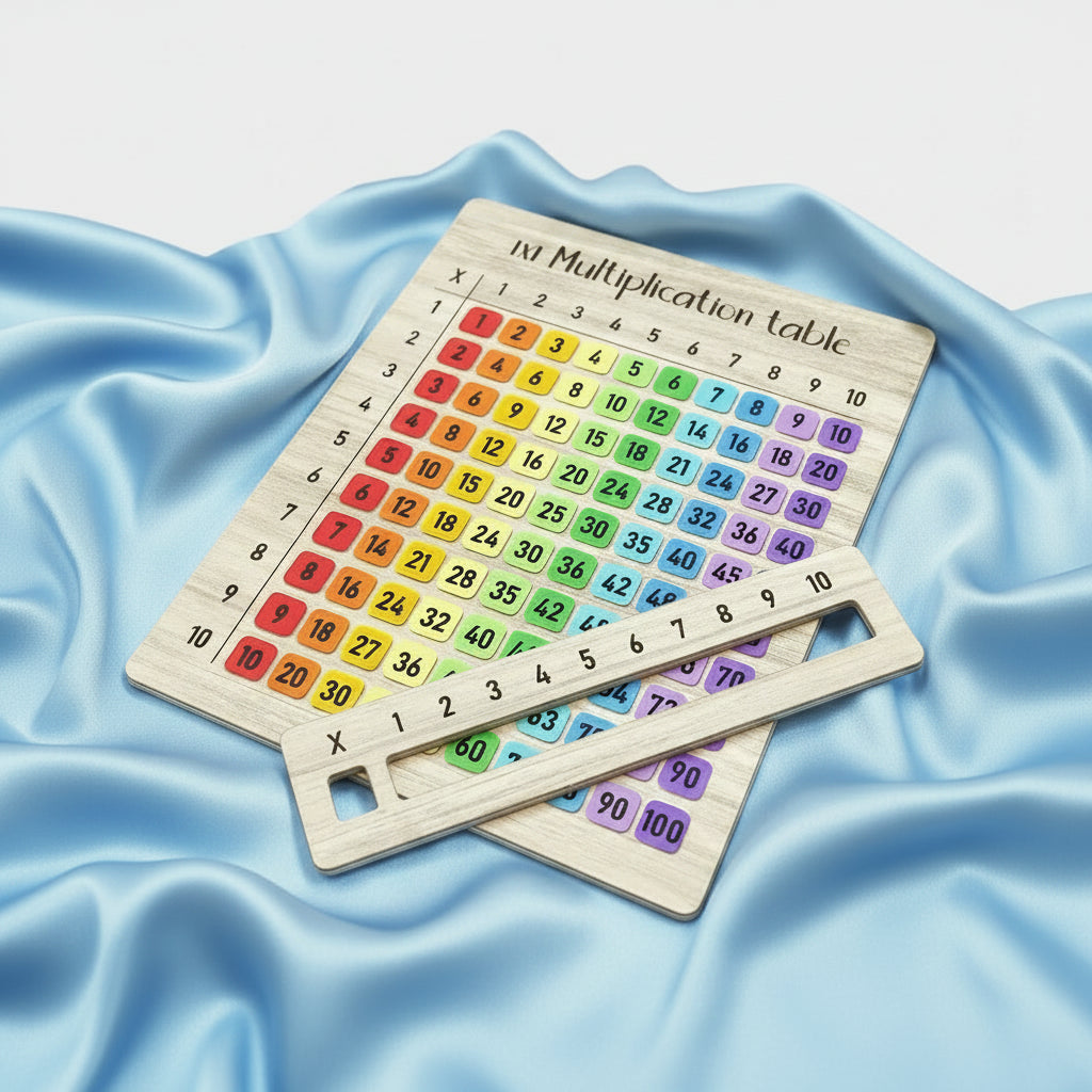 Mateo Multiplica™ | Tabla de Multiplicar Montessori de Madera