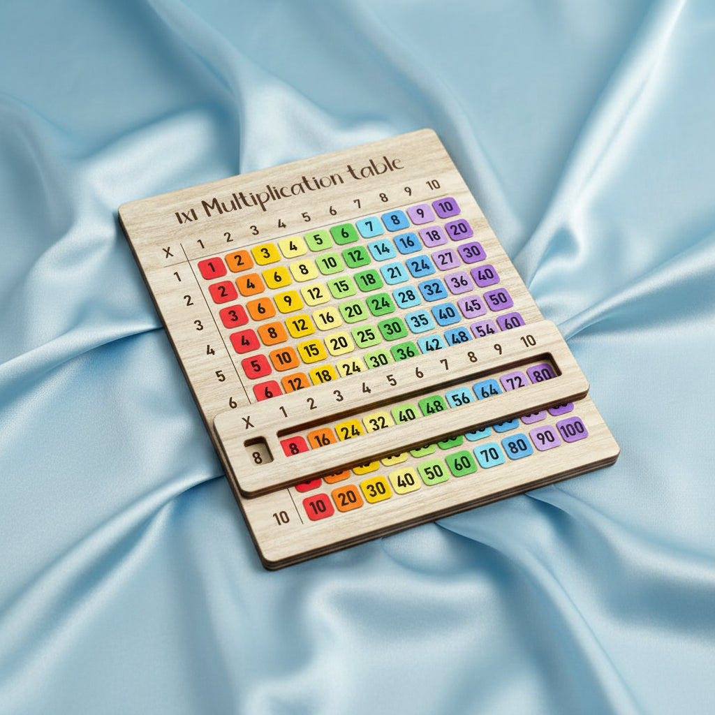 Mateo Multiplica™ | Tabla de Multiplicar Montessori de Madera